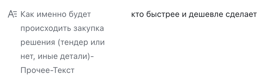 Запрос на скорость и стоимость при наличии готовой идеи